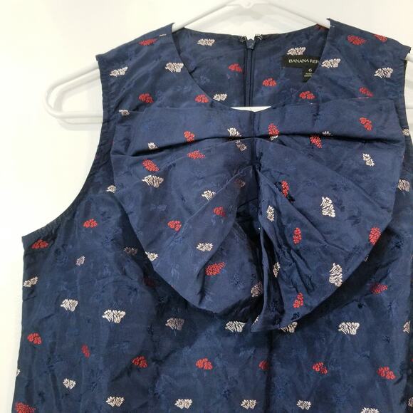 Banana Republic Embroidered Bow Ruffle Blouse - Picture 2 of 8